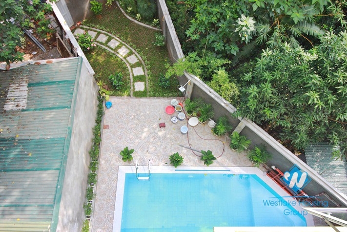 Beautiful new house for rent in Tay Ho back yard swimming pool